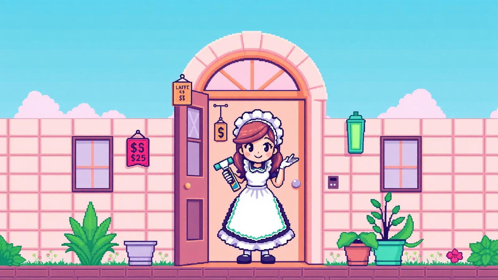 Maid Agency — pixel-art preview
